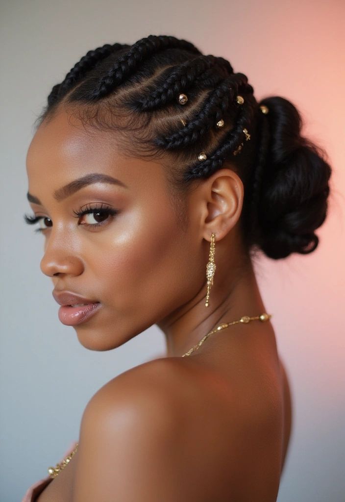 25 Cornrow Braids Styles That Will Instantly Elevate Your Look - 18. Cornrow Updo