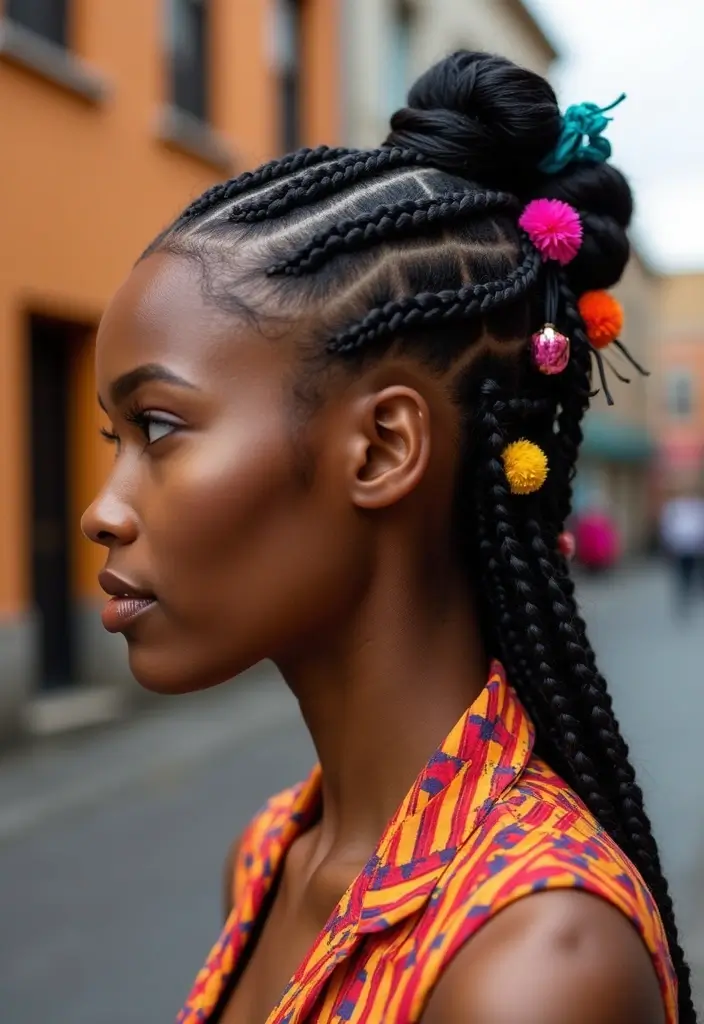 25 Cornrow Braids Styles That Will Instantly Elevate Your Look - 20. Cornrow Braids with Accessories