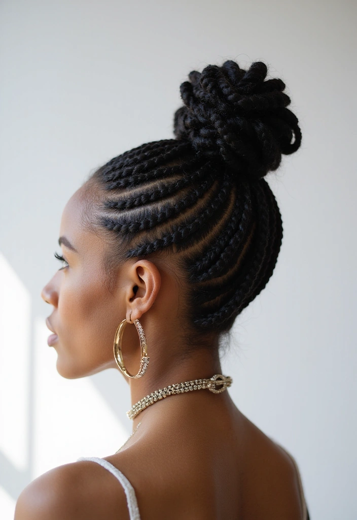25 Cornrow Braids Styles That Will Instantly Elevate Your Look - 4. Cornrow Bun