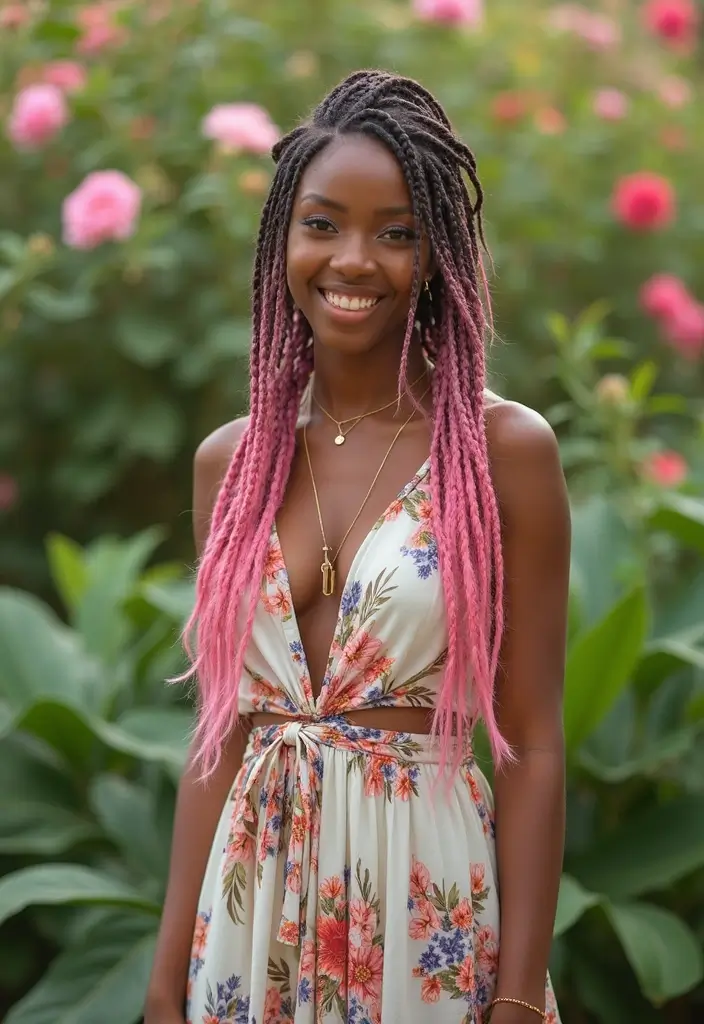 Trending Now: 35 Goddess Braids Styles Everyone’s Obsessed With - 12. Peekaboo Goddess Braids