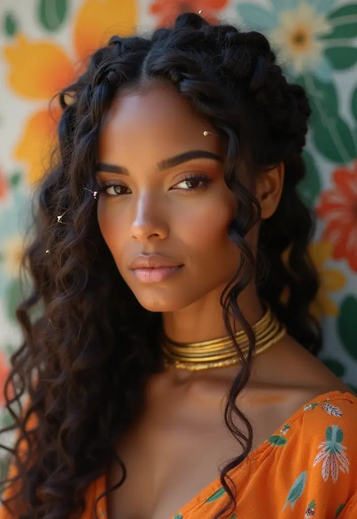 Trending Now: 35 Goddess Braids Styles Everyone’s Obsessed With - 3. Curly Goddess Braids