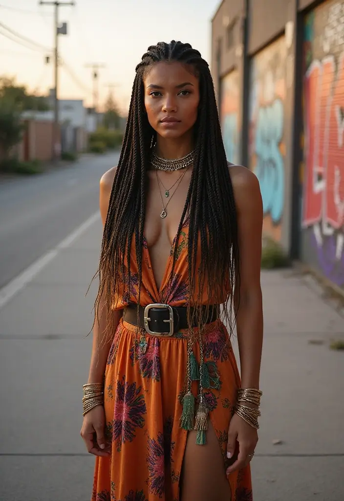 Trending Now: 35 Goddess Braids Styles Everyone’s Obsessed With - 31. Dreaded Goddess Braids