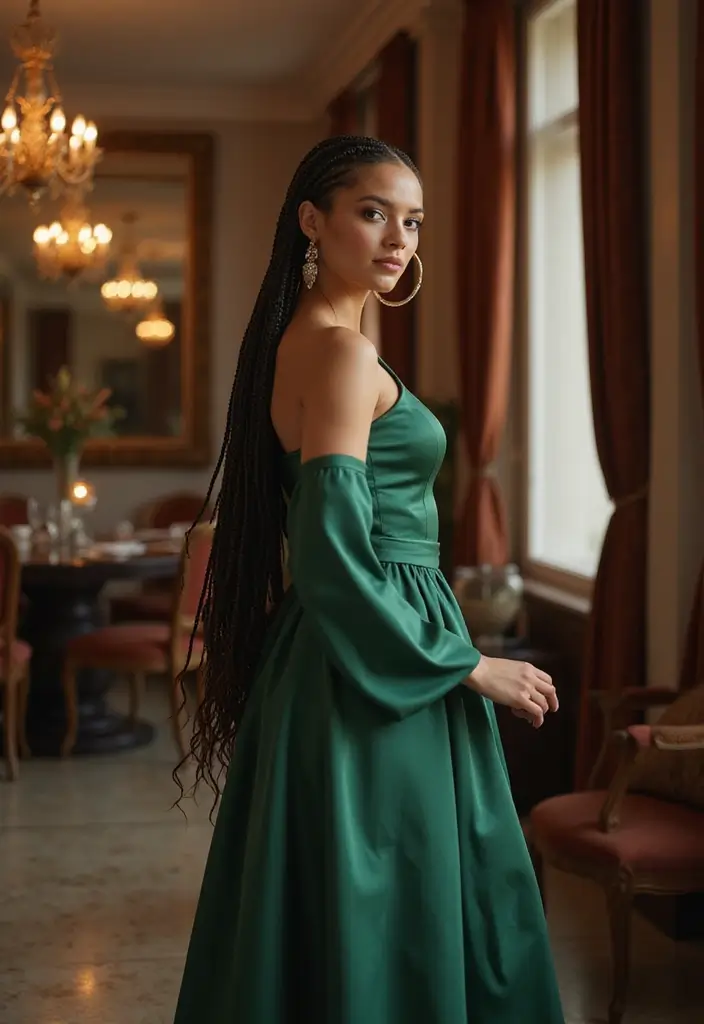 Trending Now: 35 Goddess Braids Styles Everyone’s Obsessed With - 32. Sleek Goddess Braids