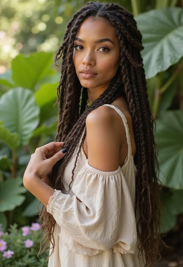 Trending Now: 35 Goddess Braids Styles Everyone’s Obsessed With - 34. Textured Goddess Braids