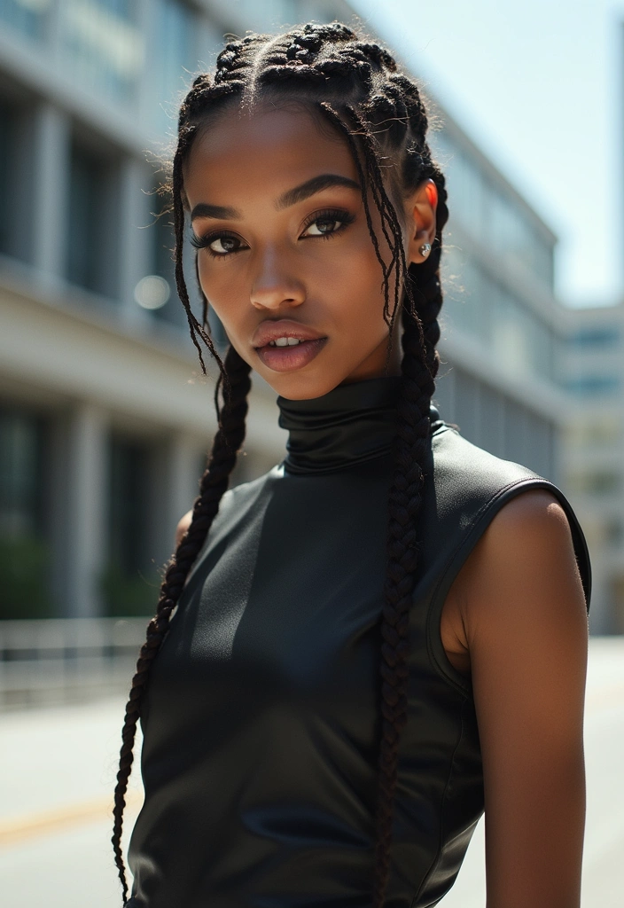 Trending Now: 35 Goddess Braids Styles Everyone’s Obsessed With - 37. Geometric Goddess Braids