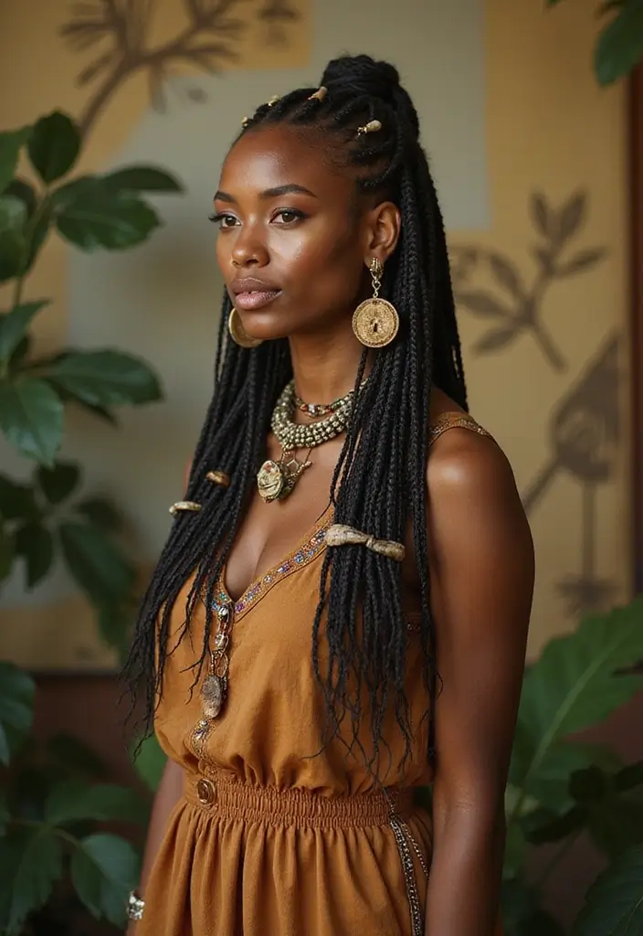 Trending Now: 35 Goddess Braids Styles Everyone’s Obsessed With - 4. Tribal Goddess Braids