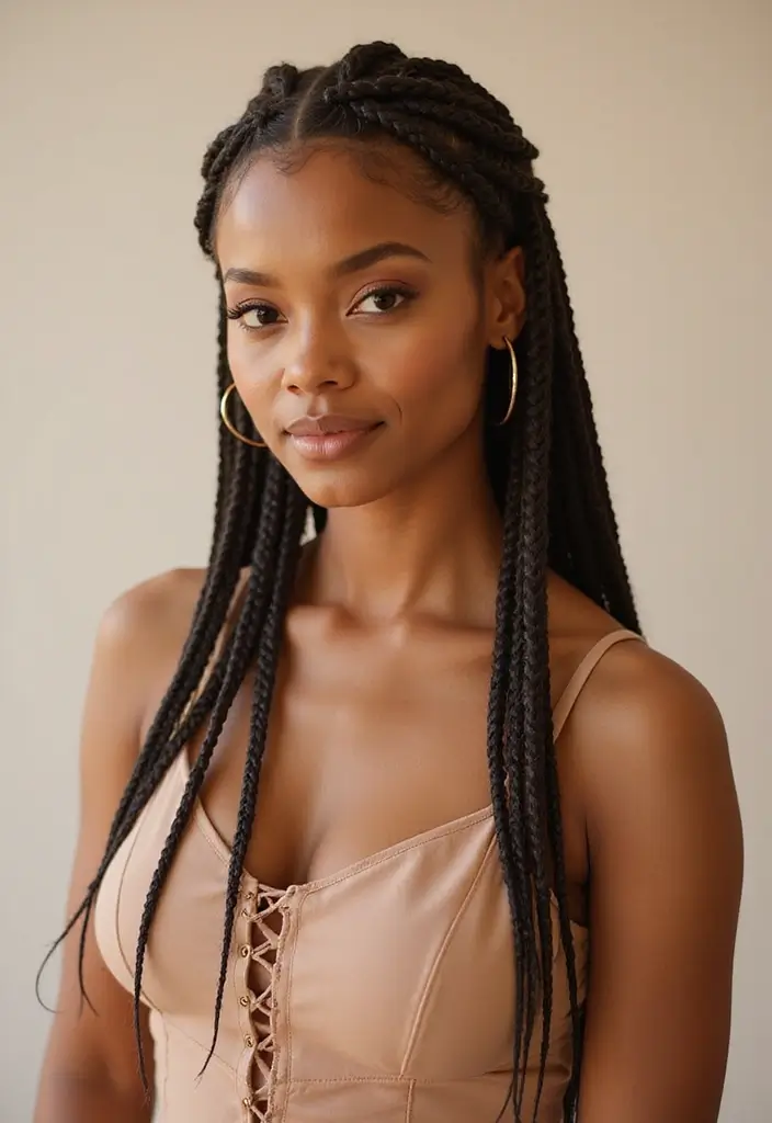 Trending Now: 35 Goddess Braids Styles Everyone’s Obsessed With - 9. Boxed Goddess Braids